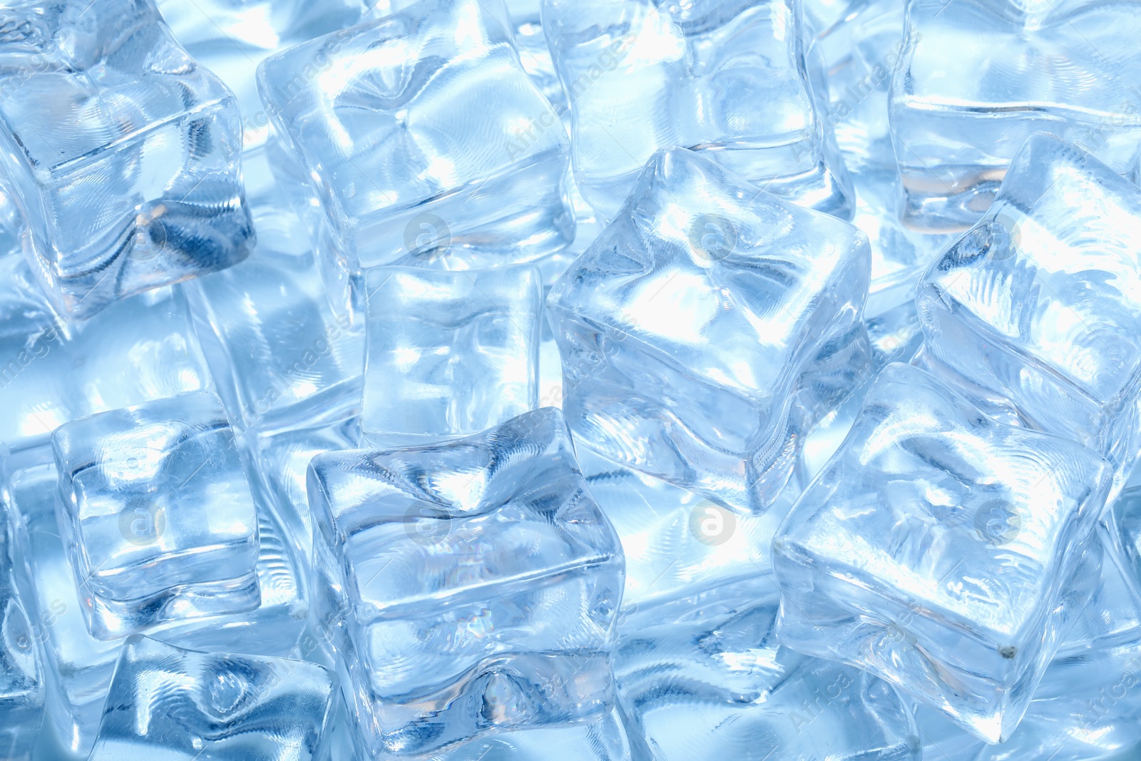 Cubes of clear ice as background, closeup Photo of Cubes of clear ice as background, closeup
