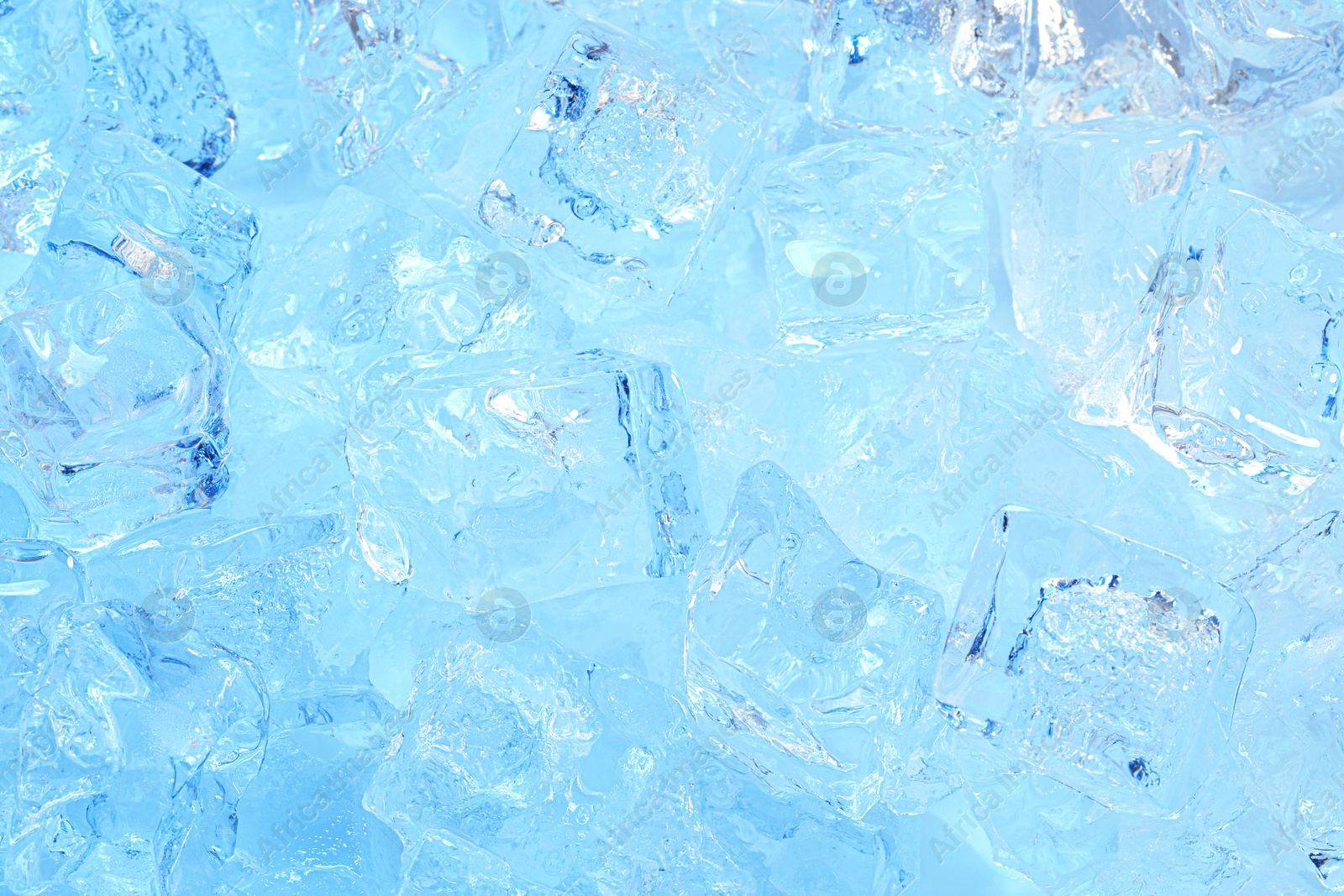 Cubes of clear ice as background, closeup Photo of Cubes of clear ice as background, closeup