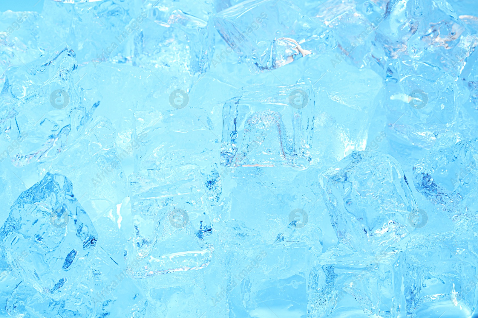 Cubes of clear ice as background, closeup Photo of Cubes of clear ice as background, closeup