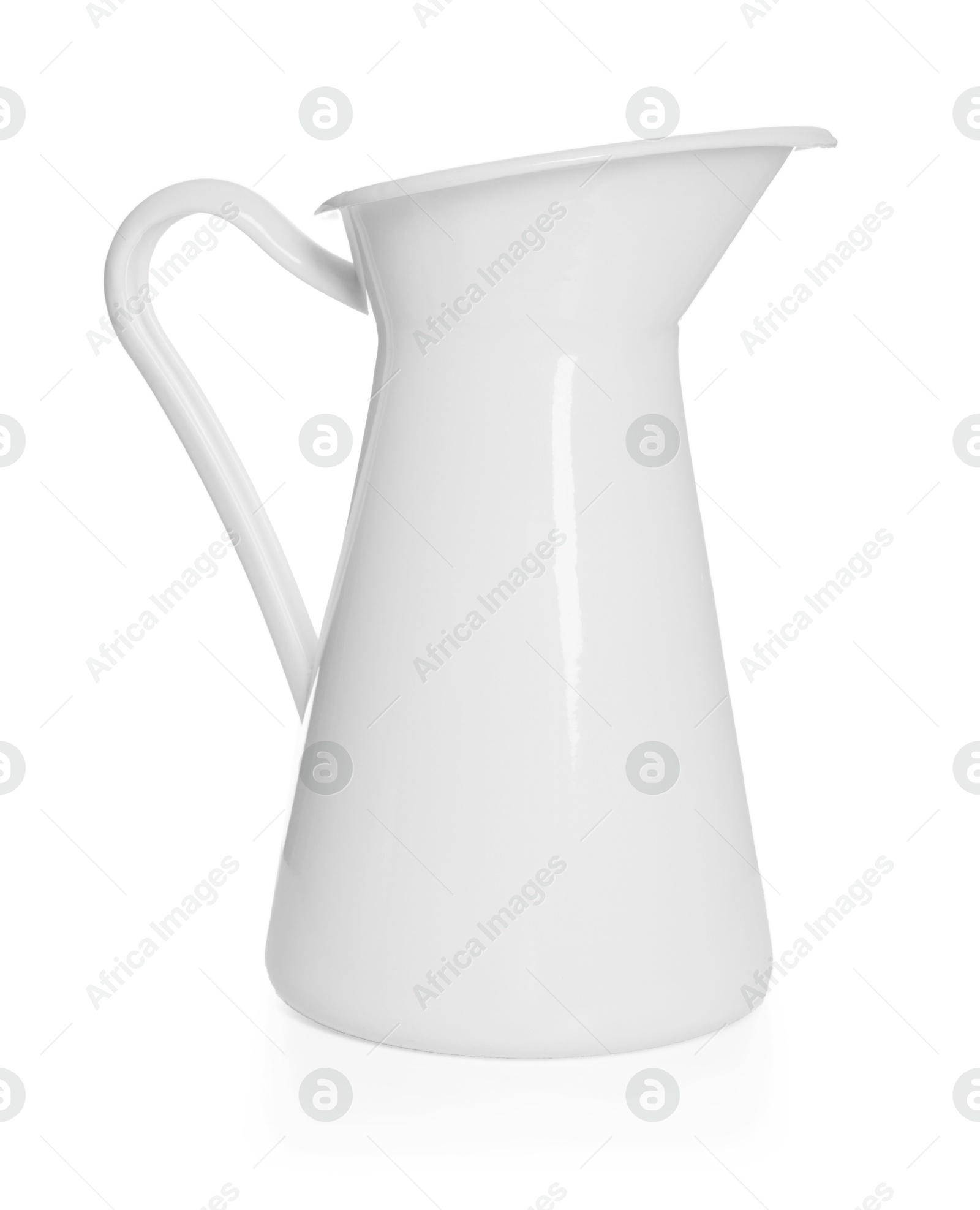 Photo of One elegant ceramic jug isolated on white