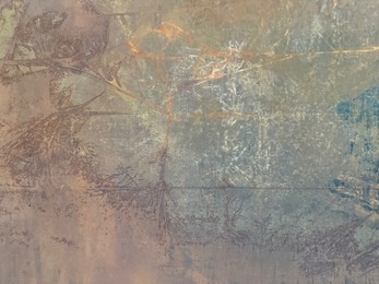 Photo of Texture of metal surface as background, closeup