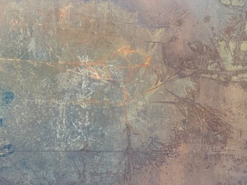 Photo of Texture of metal surface as background, closeup