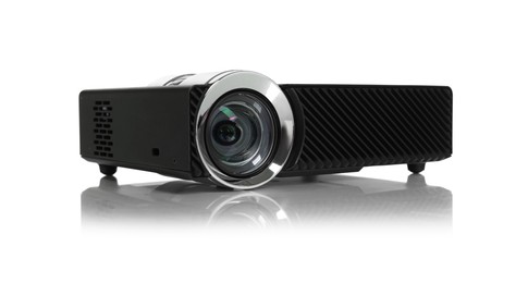 Photo of One modern video projector isolated on white