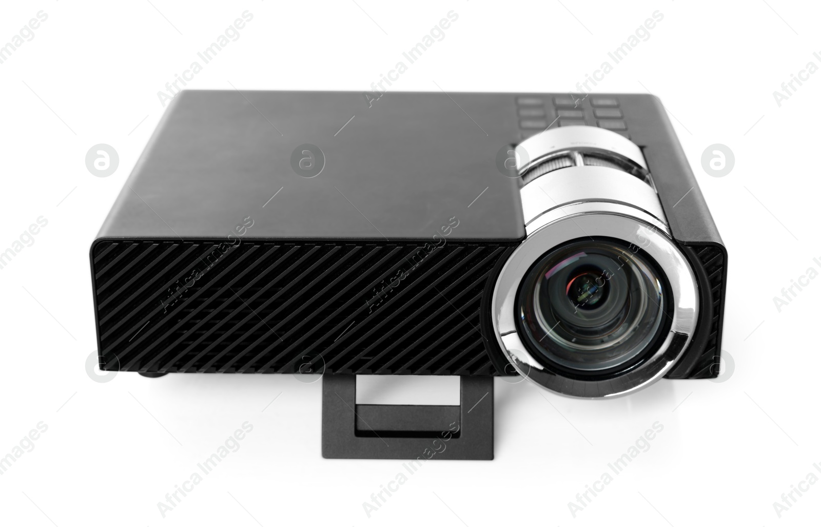 One modern video projector isolated on white Photo of One modern video projector isolated on white
