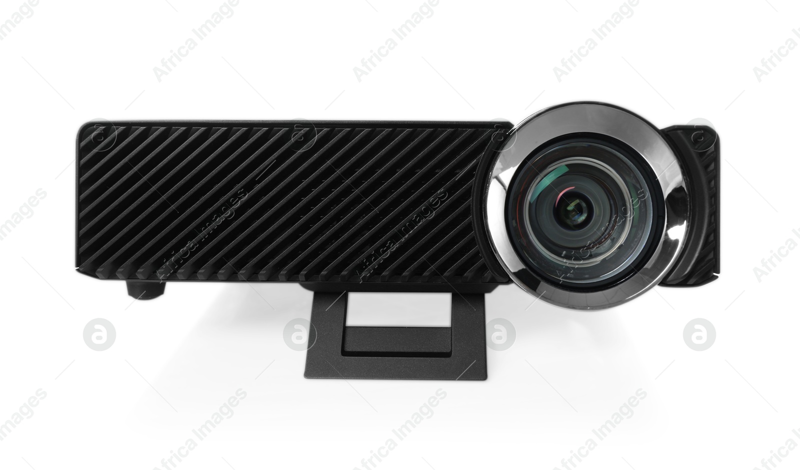 One modern video projector isolated on white Photo of One modern video projector isolated on white