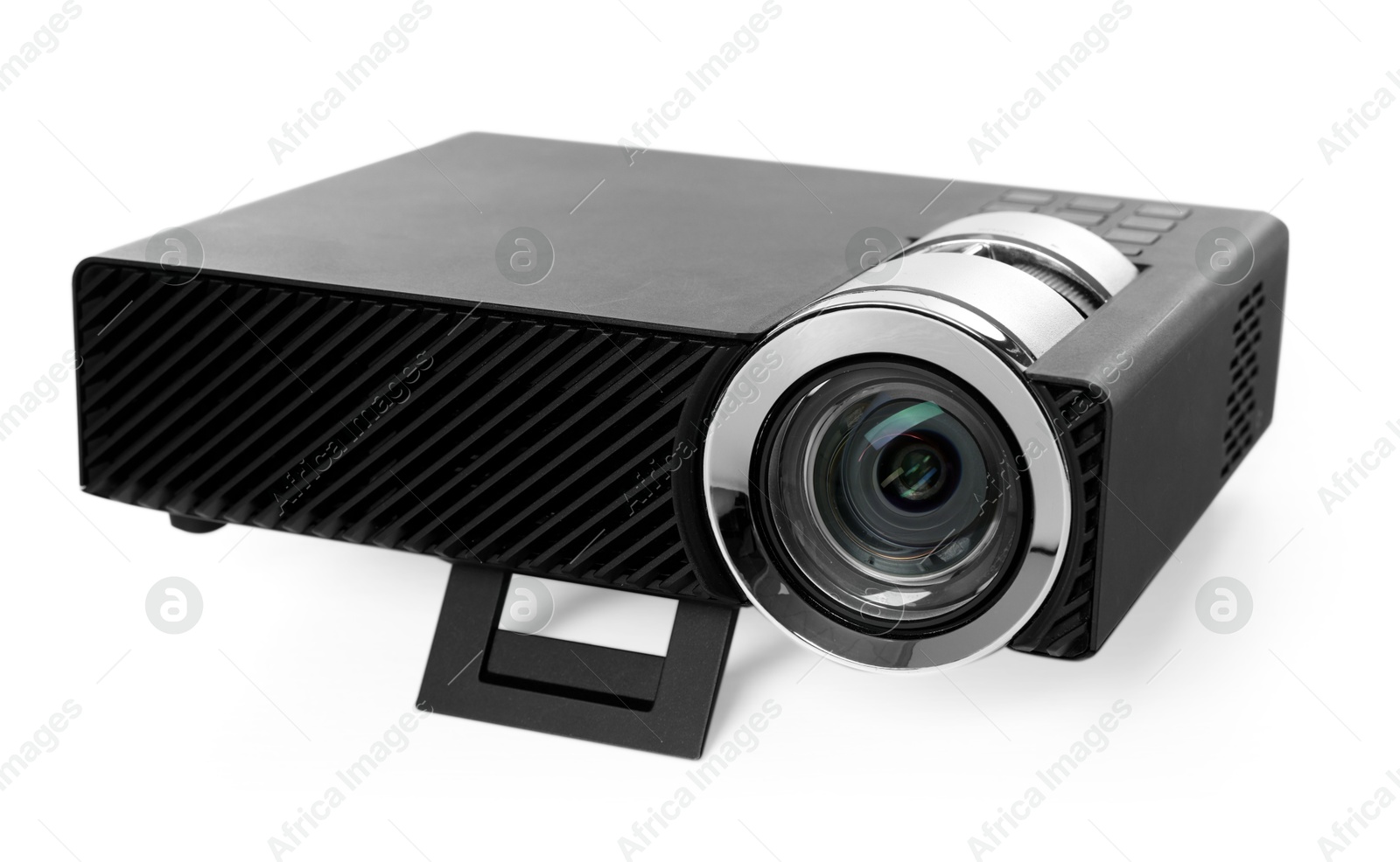 One modern video projector isolated on white Photo of One modern video projector isolated on white