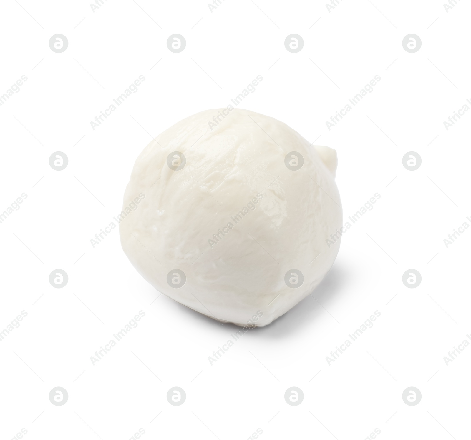 One tasty mozzarella cheese ball isolated on white Photo of One tasty mozzarella cheese ball isolated on white