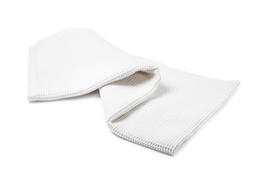 Photo of One clean waffle towel isolated on white