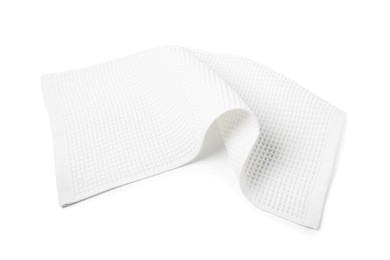 Photo of One clean waffle towel isolated on white