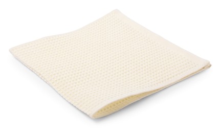 Photo of One clean waffle towel isolated on white
