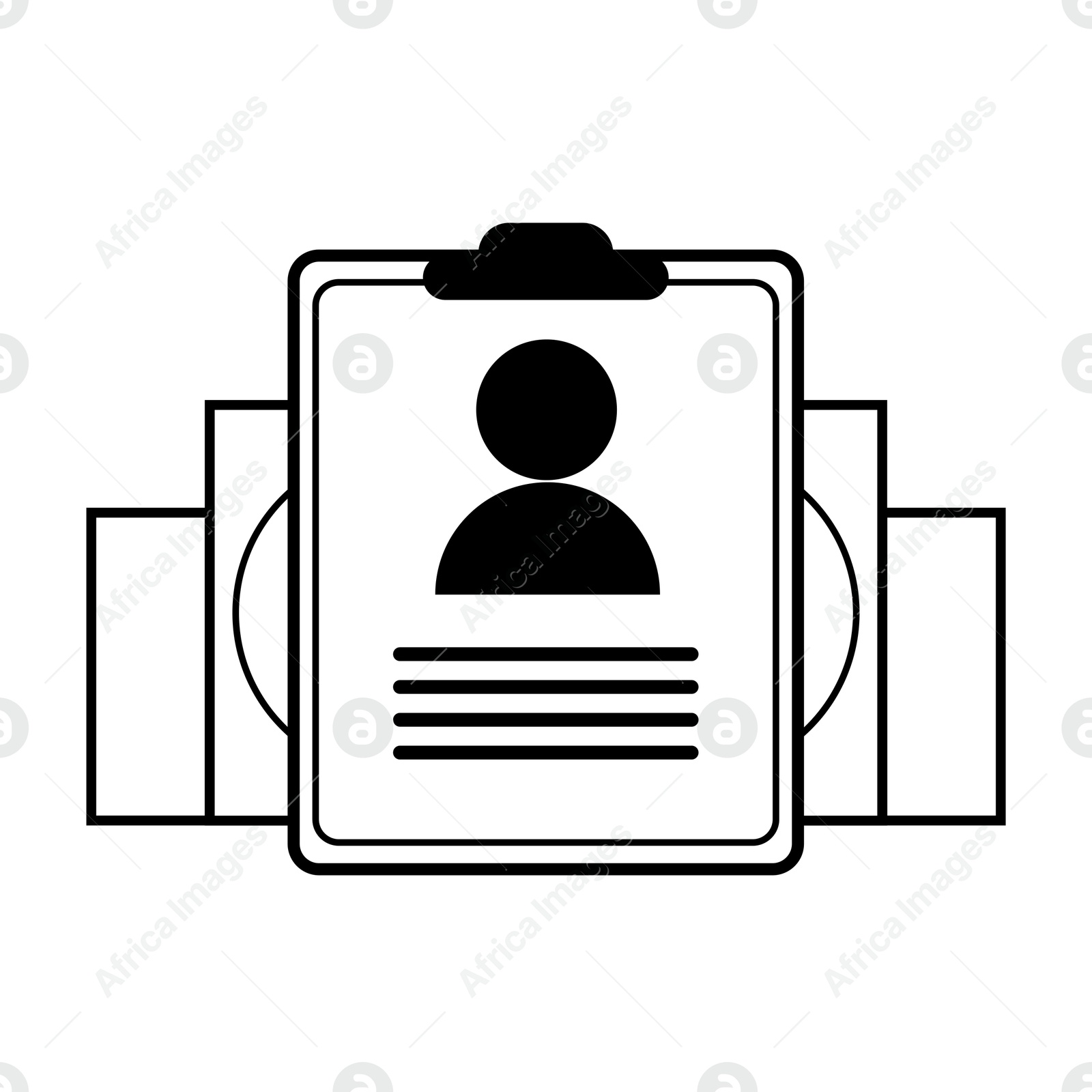Recruitment, employee search. Candidate's resume on white background, illustration Illustration of Recruitment, employee search. Candidate's resume on white background, illustration