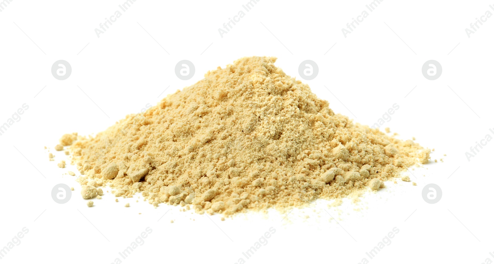 Superfood. Pile of wasabi powder isolated on white Photo of Superfood. Pile of wasabi powder isolated on white