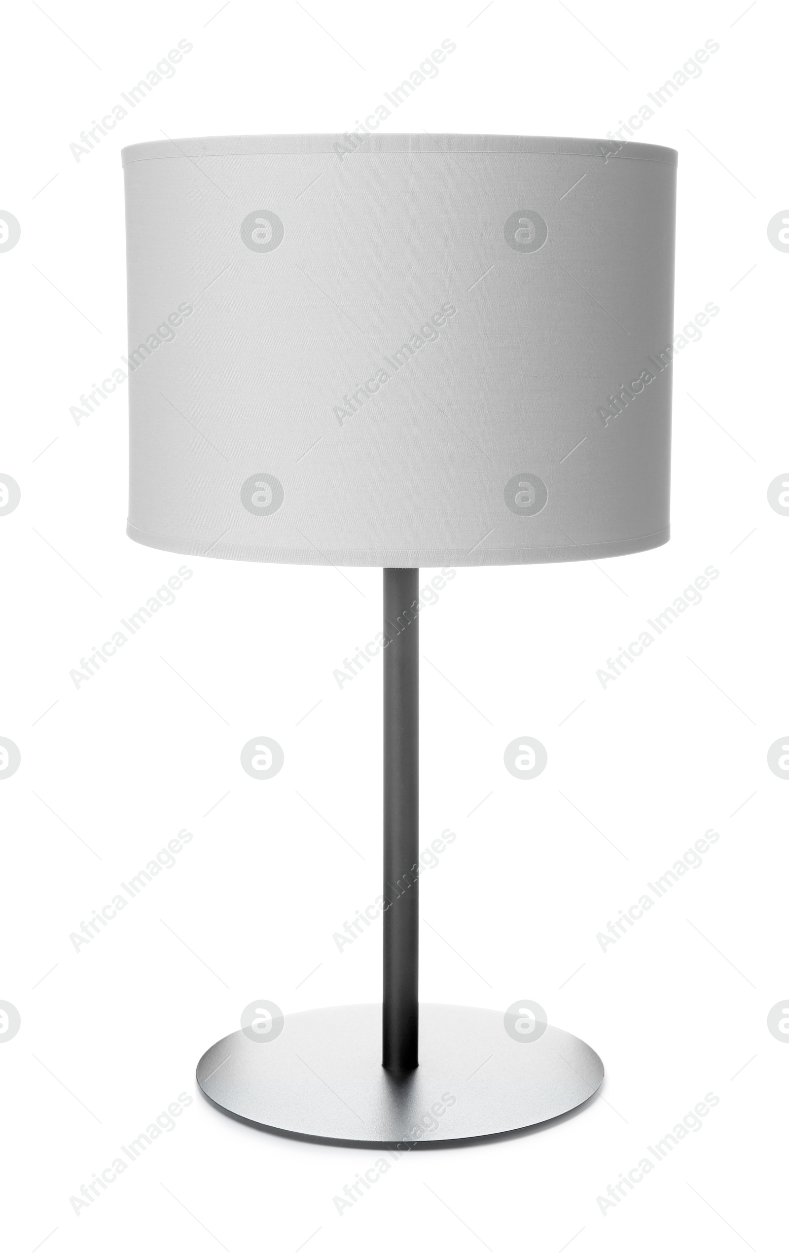 Stylish white night lamp on white background Image of Stylish white night lamp on white background