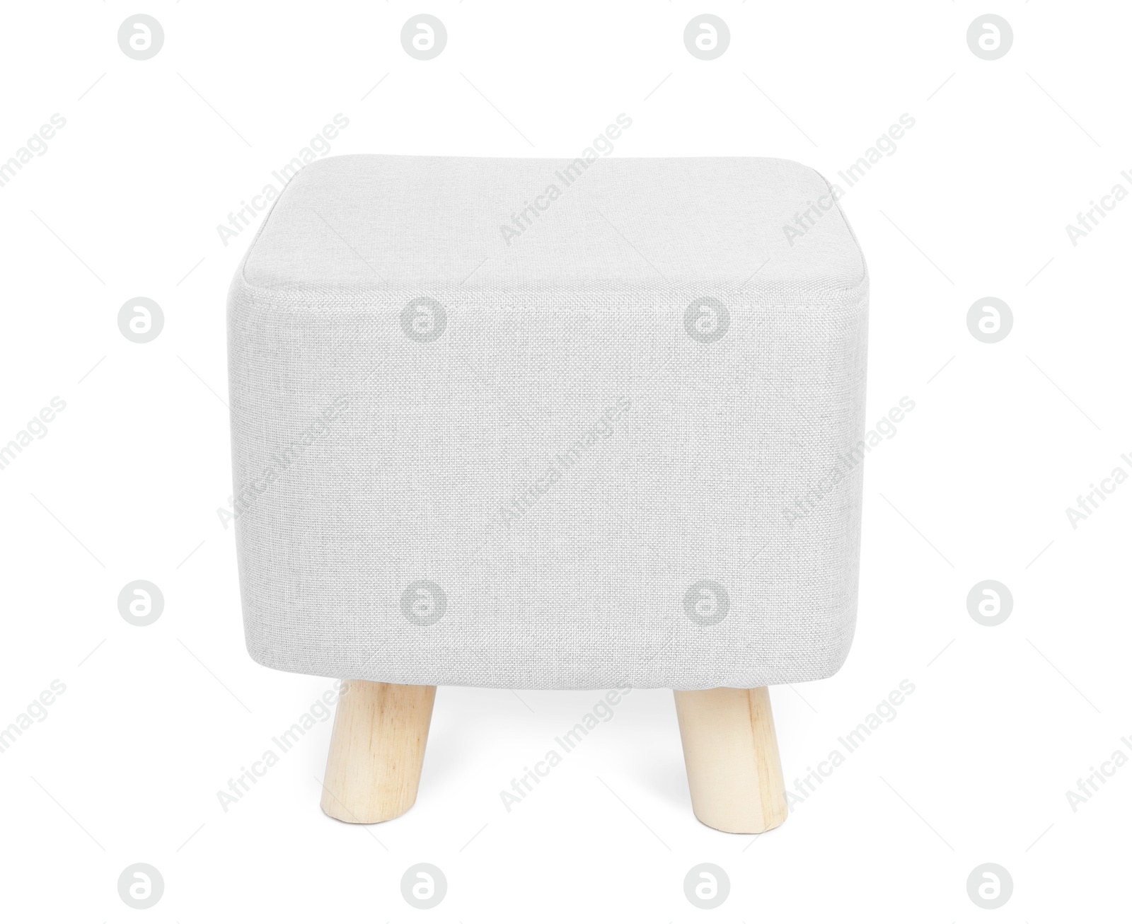 Stylish white ottoman on white background. Interior element Image of Stylish white ottoman on white background. Interior element
