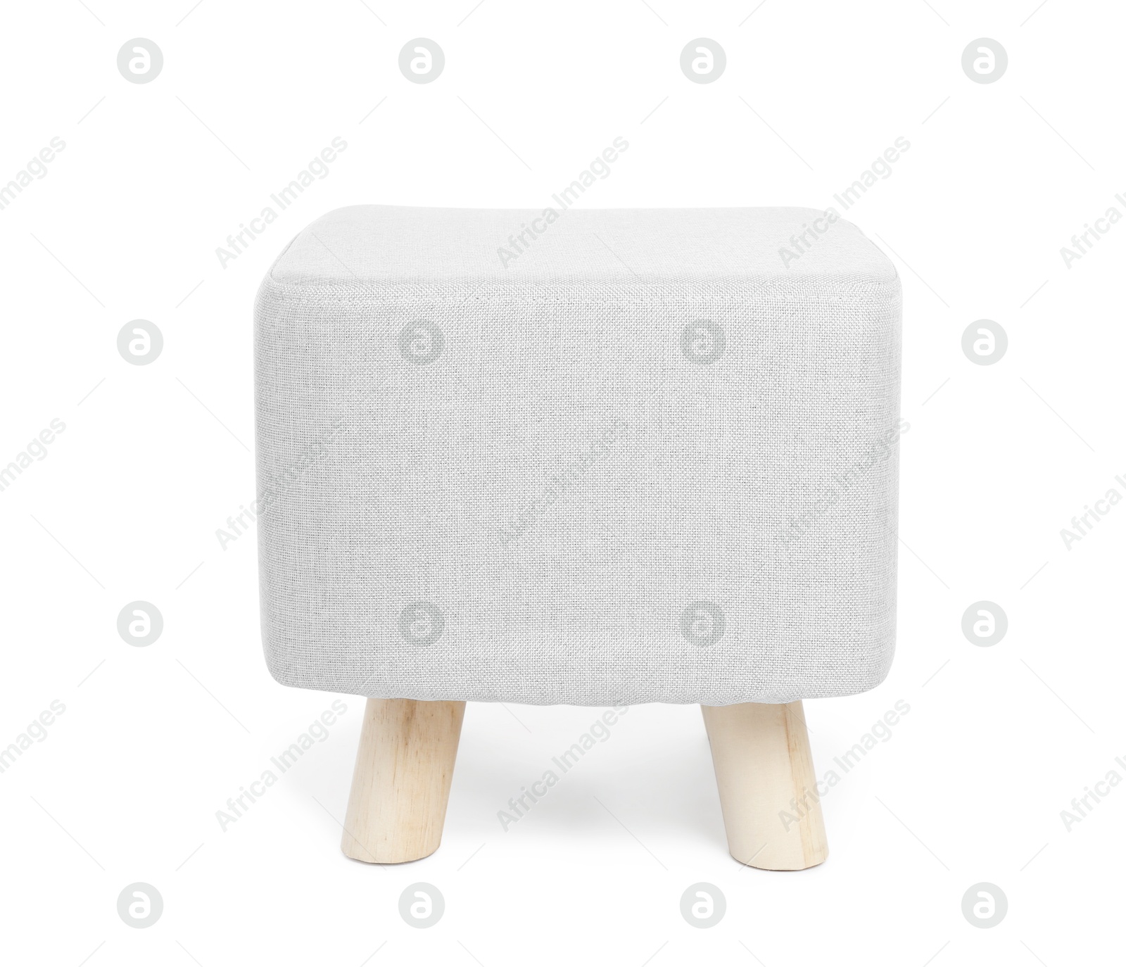 Stylish white ottoman on white background. Interior element Image of Stylish white ottoman on white background. Interior element