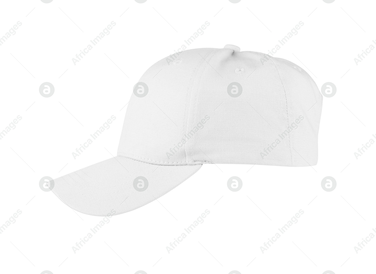 Stylish white baseball cap on white background Image of Stylish white baseball cap on white background