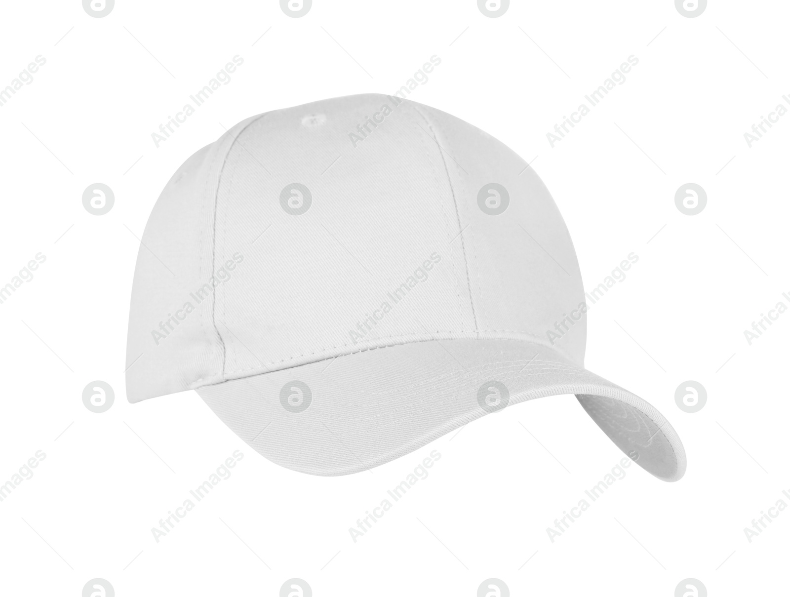 Stylish white baseball cap on white background Image of Stylish white baseball cap on white background