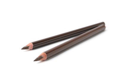 Photo of Two different eyebrow pencils isolated on white