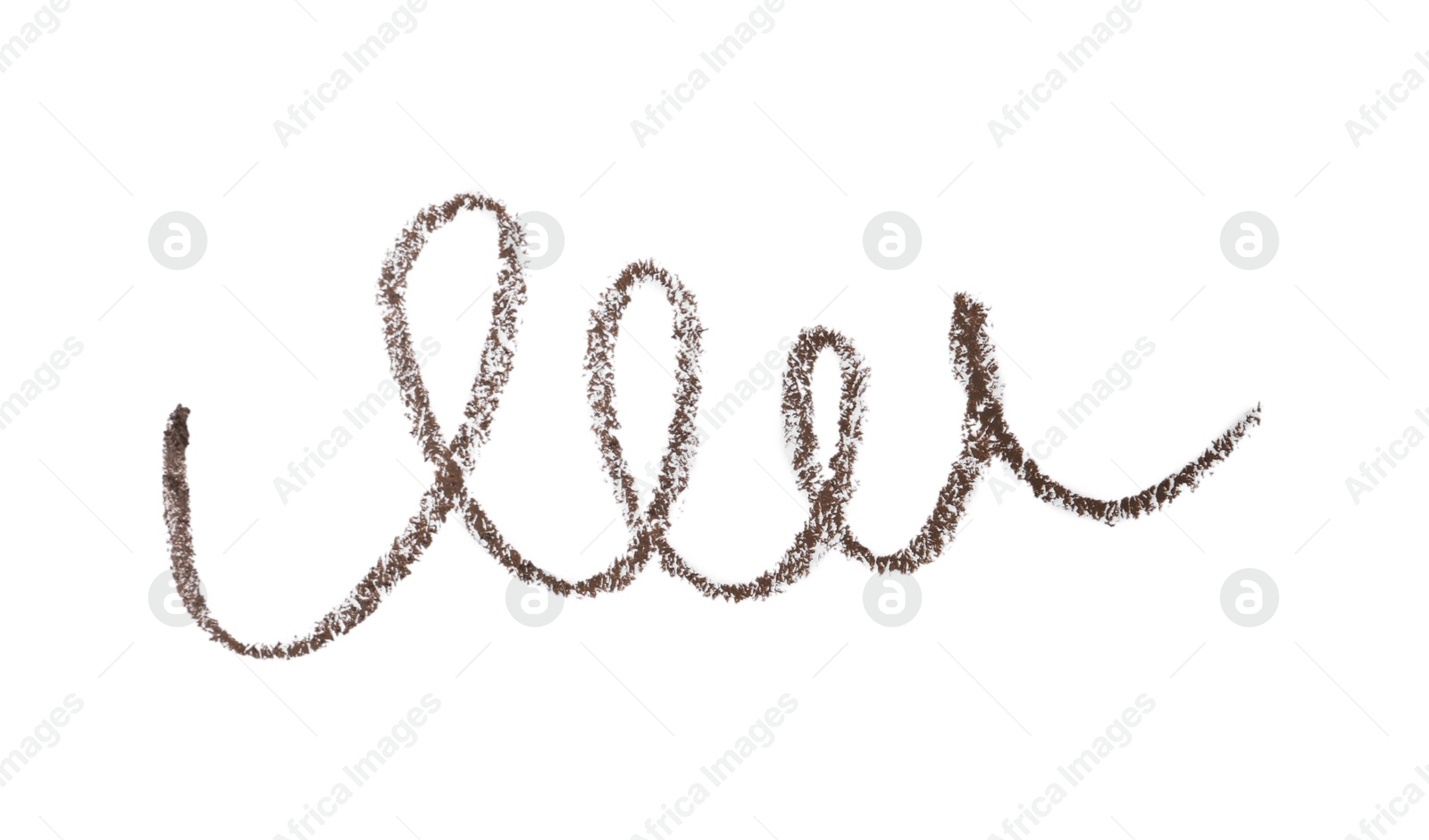 Beautiful eyebrow pencil strokes isolated on white, top view Photo of Beautiful eyebrow pencil strokes isolated on white, top view