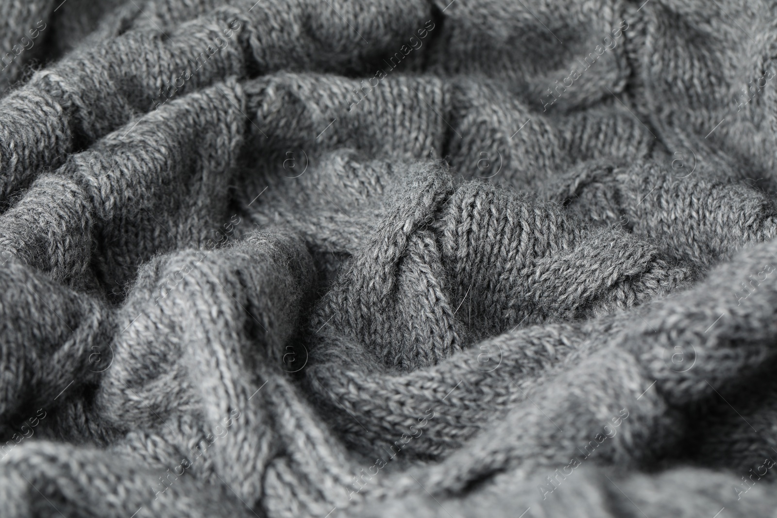 Texture of grey wool fabric as background, closeup Photo of Texture of grey wool fabric as background, closeup