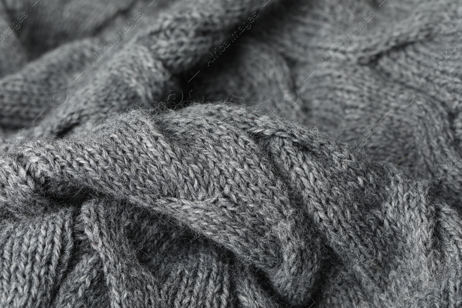 Texture of grey wool fabric as background, closeup Photo of Texture of grey wool fabric as background, closeup