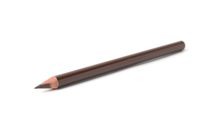 Photo of One brown eyebrow pencil isolated on white