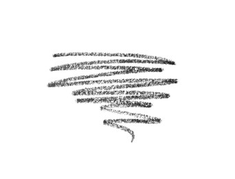 Photo of Beautiful eyebrow pencil strokes isolated on white, top view