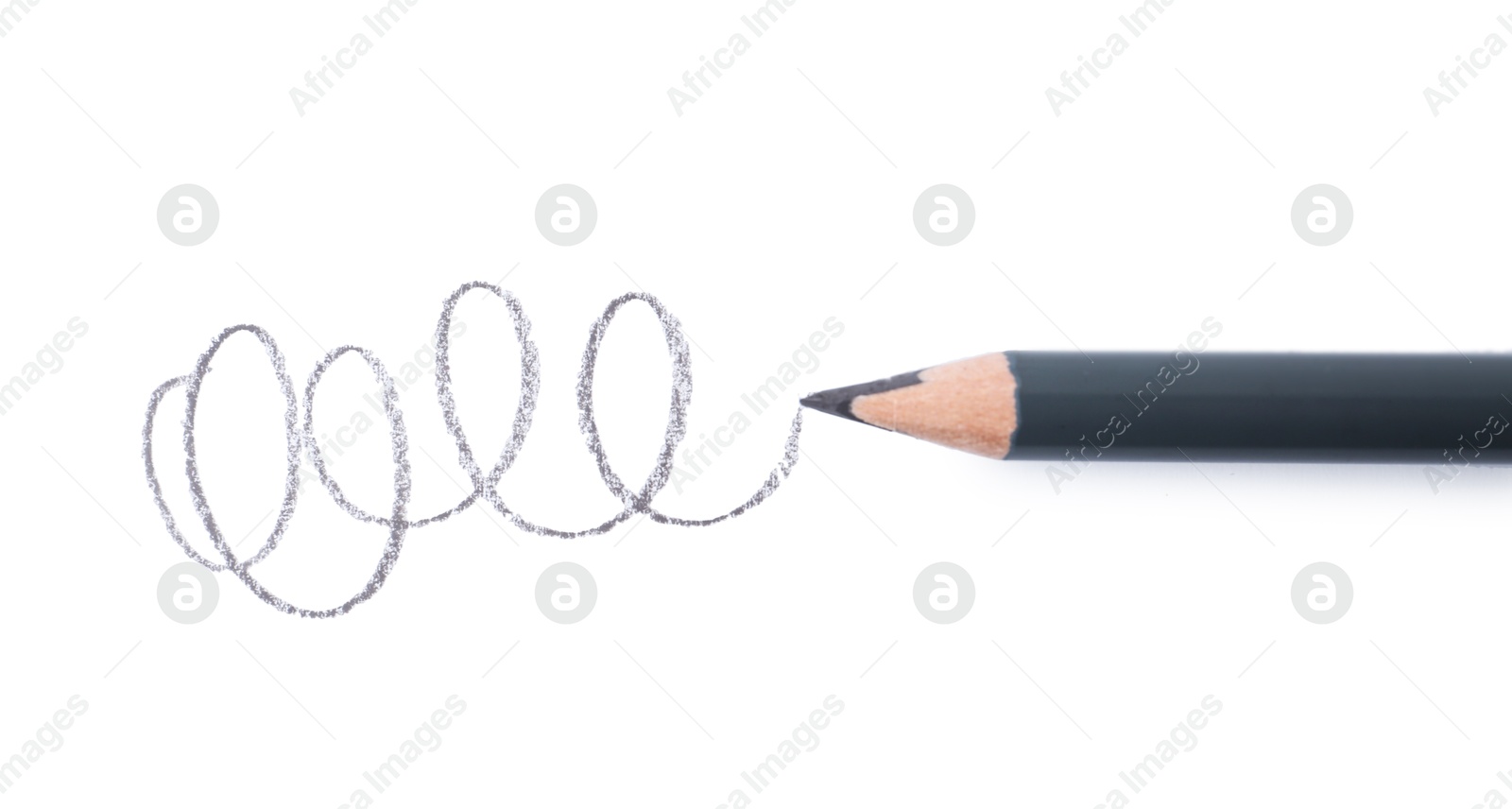 Beautiful eyebrow pencil and strokes isolated on white, top view Photo of Beautiful eyebrow pencil and strokes isolated on white, top view