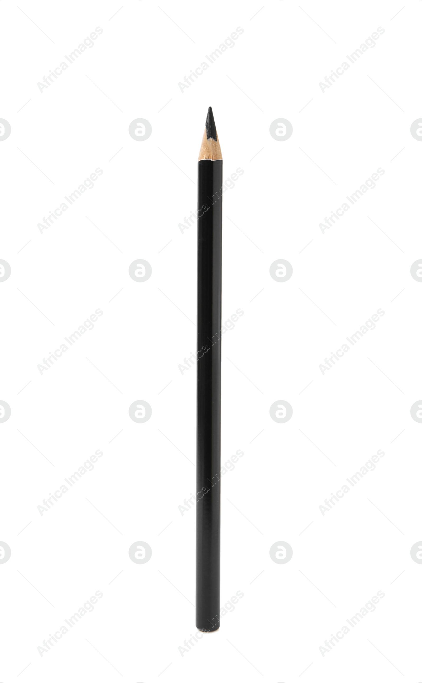 One black eyebrow pencil isolated on white Photo of One black eyebrow pencil isolated on white