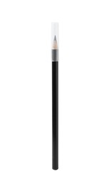 Photo of One black eyebrow pencil isolated on white