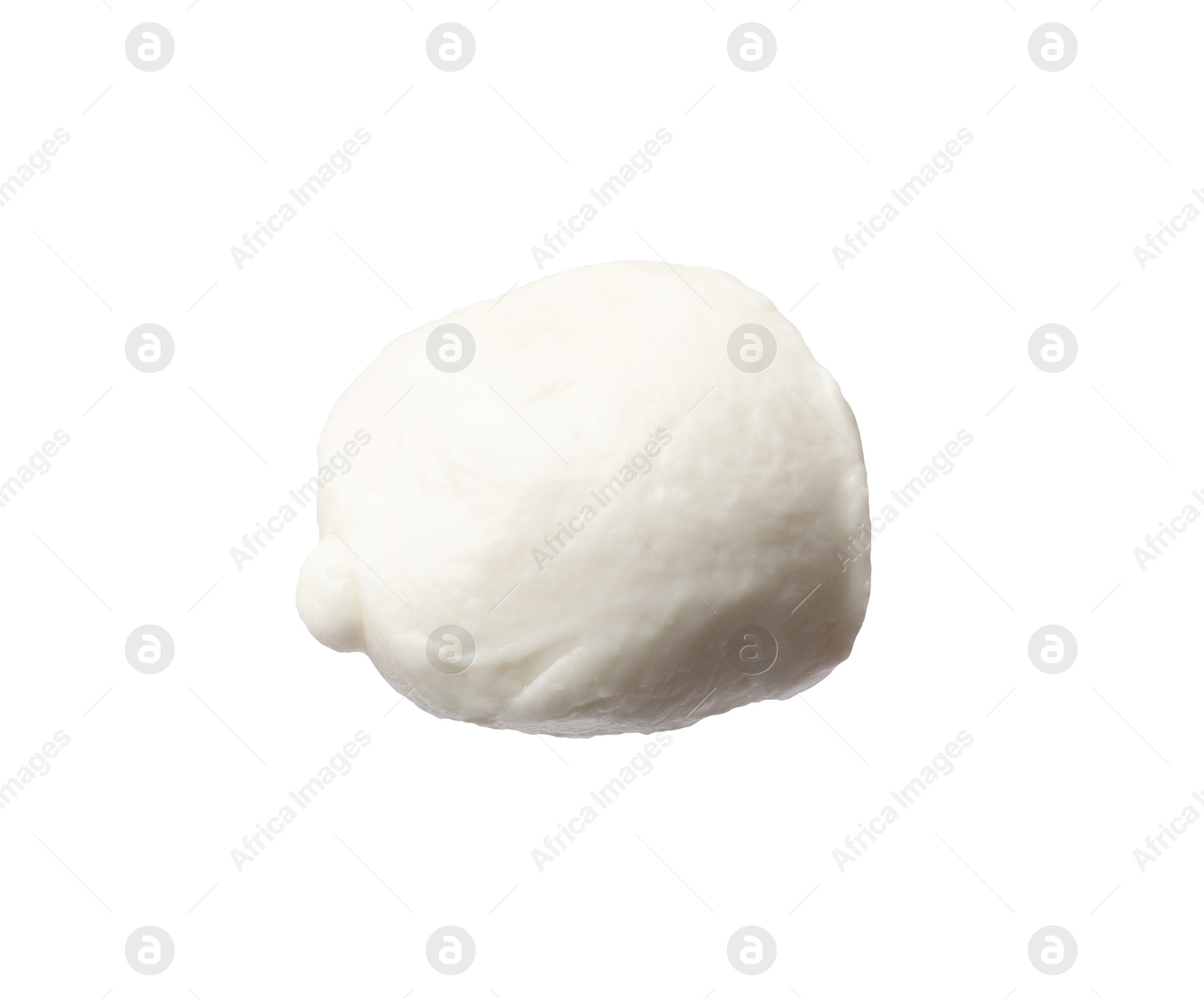 One mozzarella cheese ball isolated on white Photo of One mozzarella cheese ball isolated on white