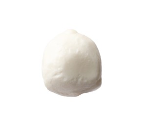 Photo of One mozzarella cheese ball isolated on white