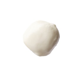 Photo of One mozzarella cheese ball isolated on white