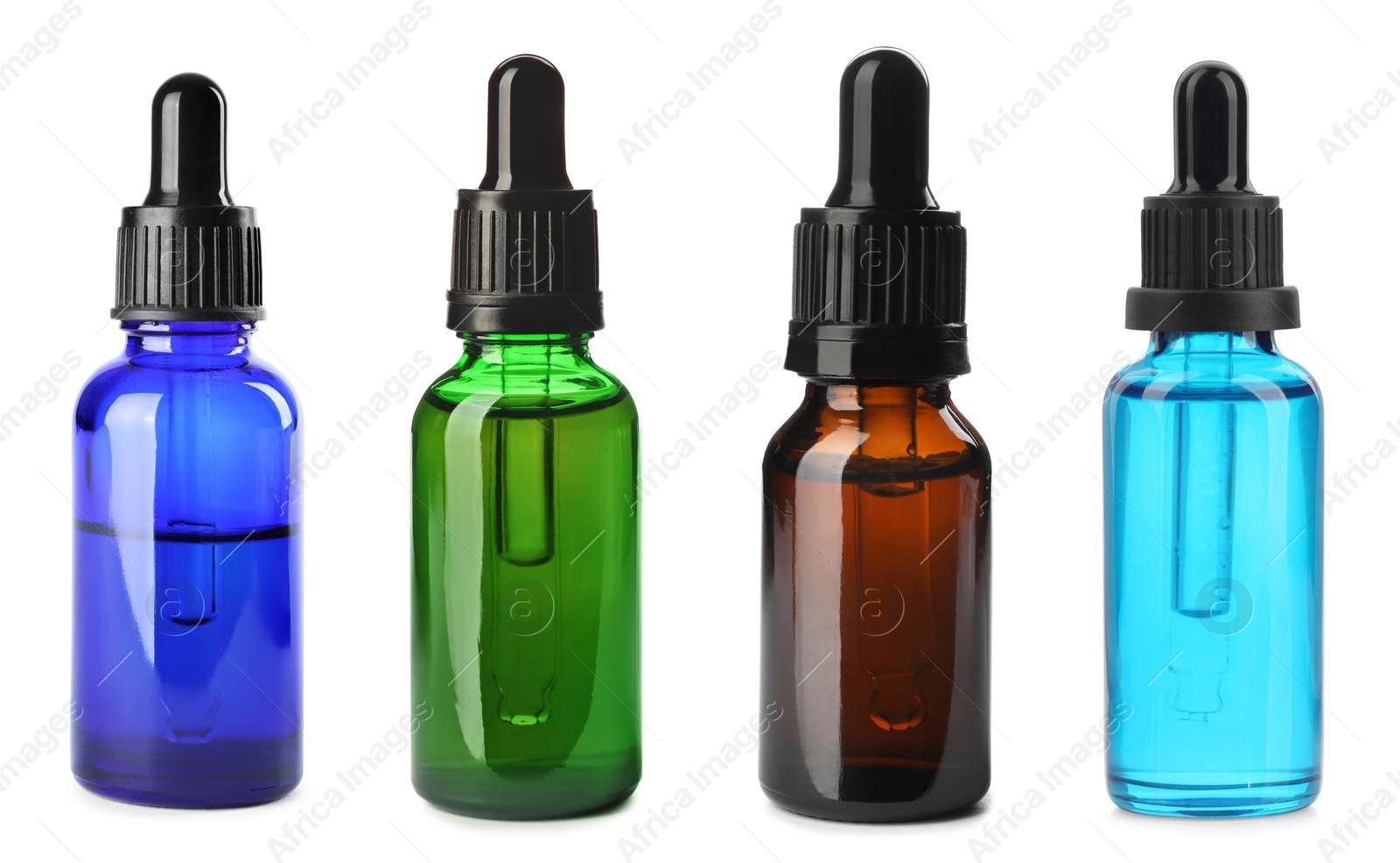 Tinctures in different bottles isolated on white, set Image of Tinctures in different bottles isolated on white, set