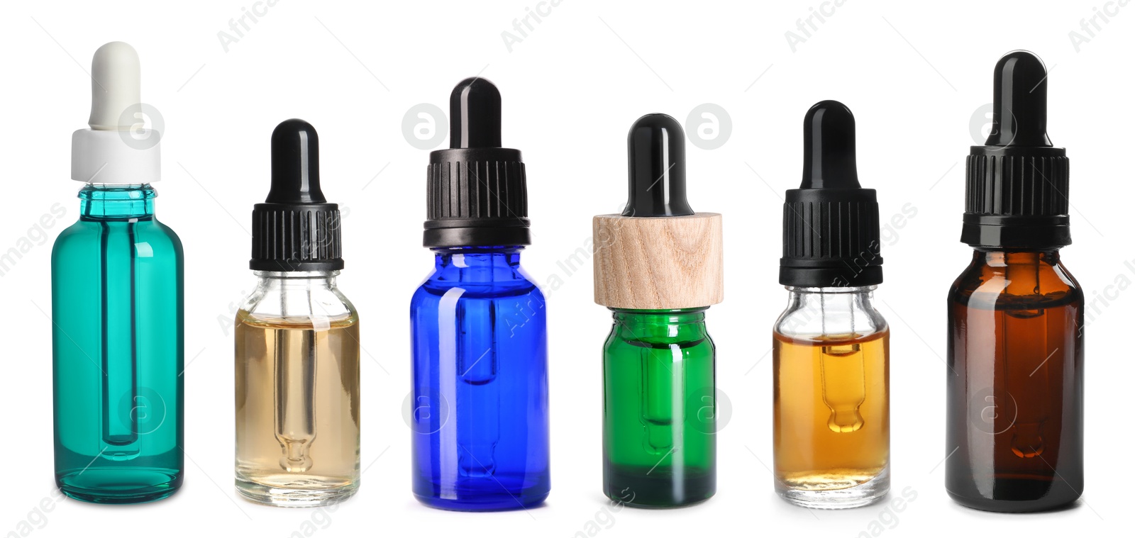 Tinctures in different bottles isolated on white, set Image of Tinctures in different bottles isolated on white, set