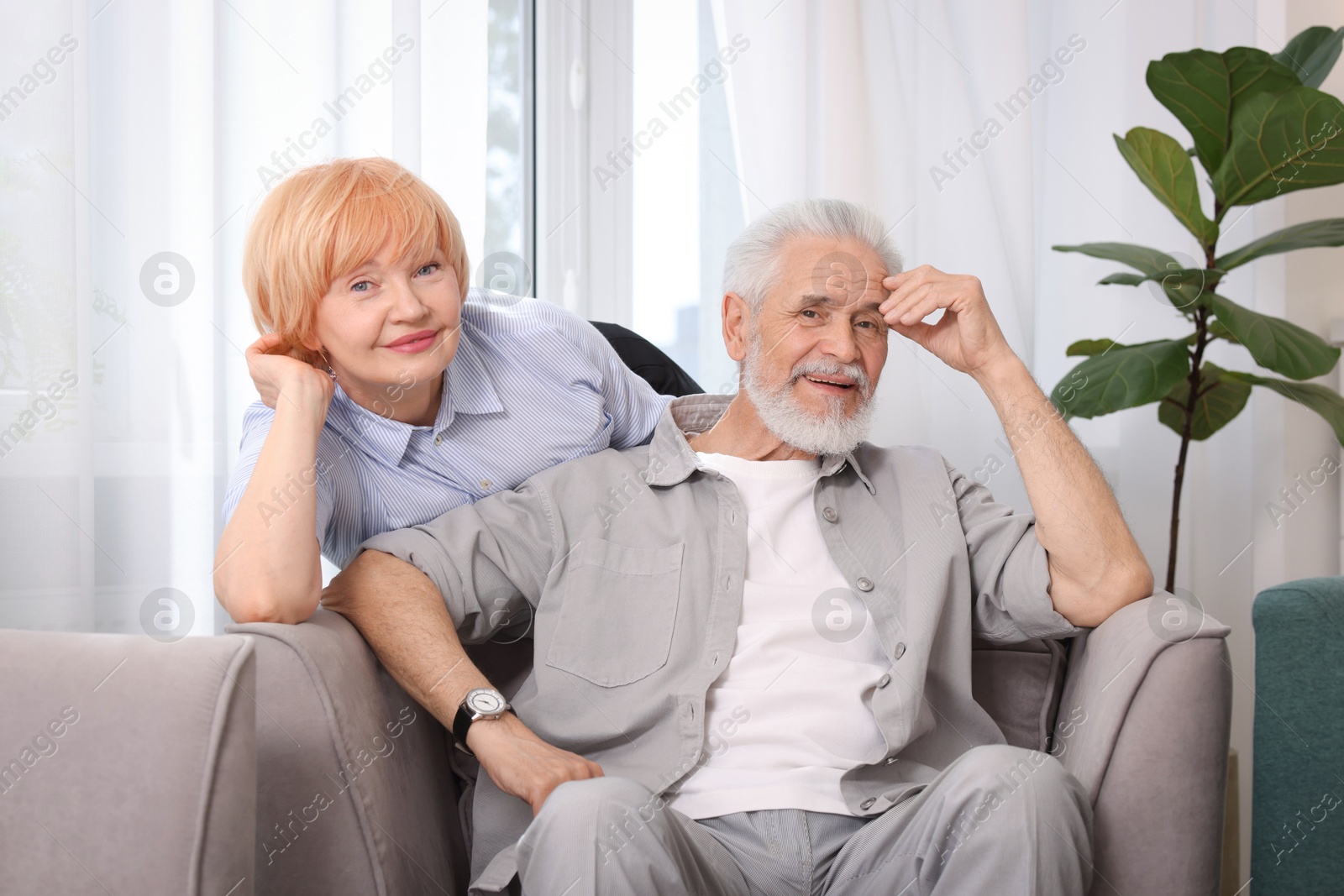 Lovely senior couple spending time together at home Photo of Lovely senior couple spending time together at home