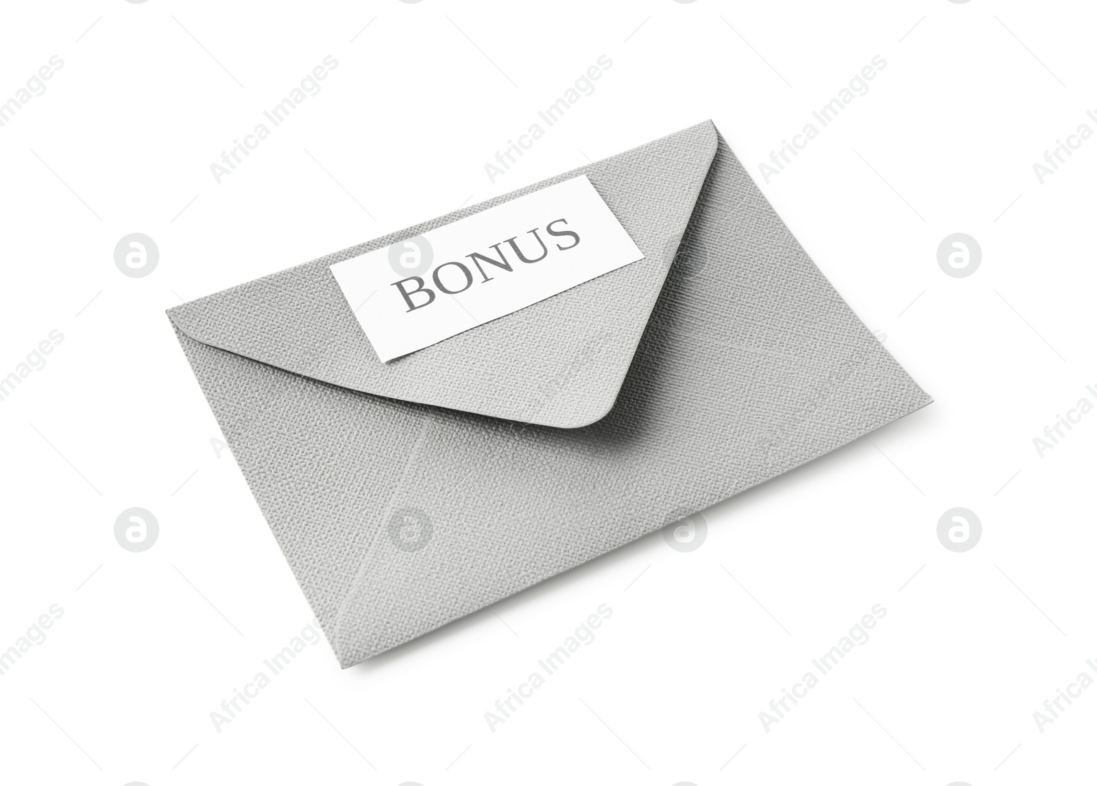Envelope with word Bonus isolated on white Photo of Envelope with word Bonus isolated on white