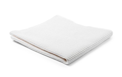 Photo of One clean waffle towel isolated on white