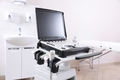 Photo of Modern ultrasound machine in clinic. Medical equipment