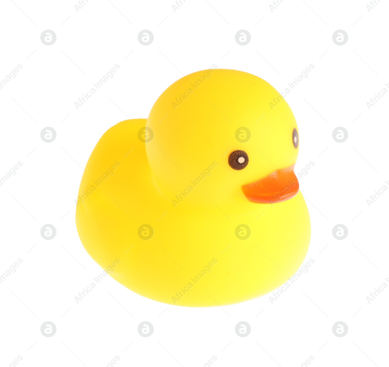 One cute rubber duck isolated on white Photo of One cute rubber duck isolated on white