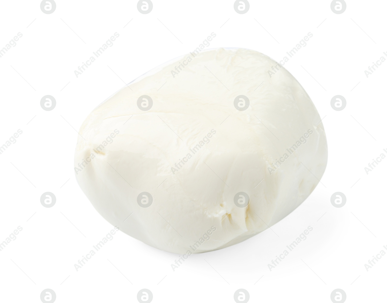 Tasty mozzarella cheese ball isolated on white Photo of Tasty mozzarella cheese ball isolated on white