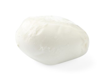 Photo of Tasty mozzarella cheese ball isolated on white