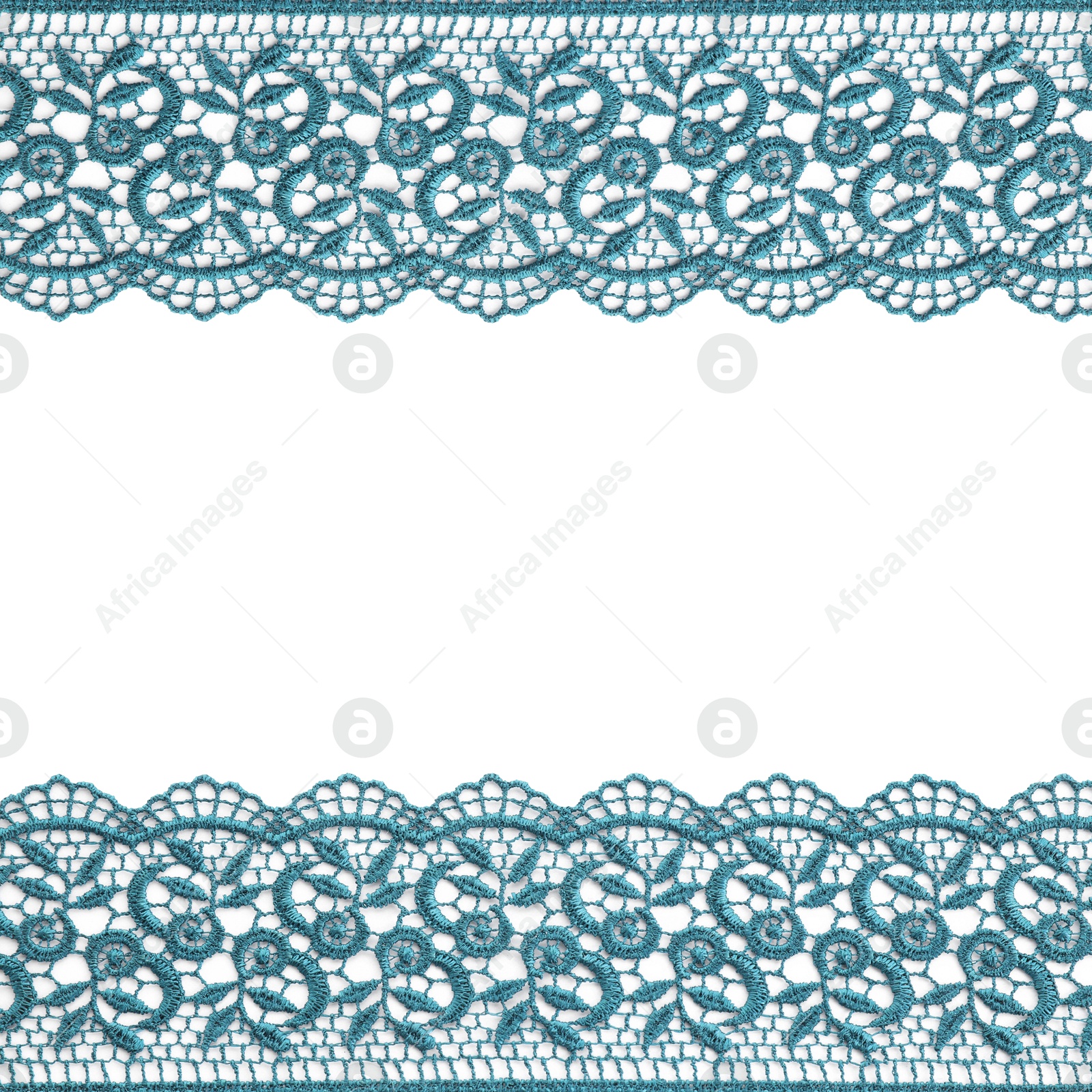 Frame made of beautiful light blue lace on white background Image of Frame made of beautiful light blue lace on white background