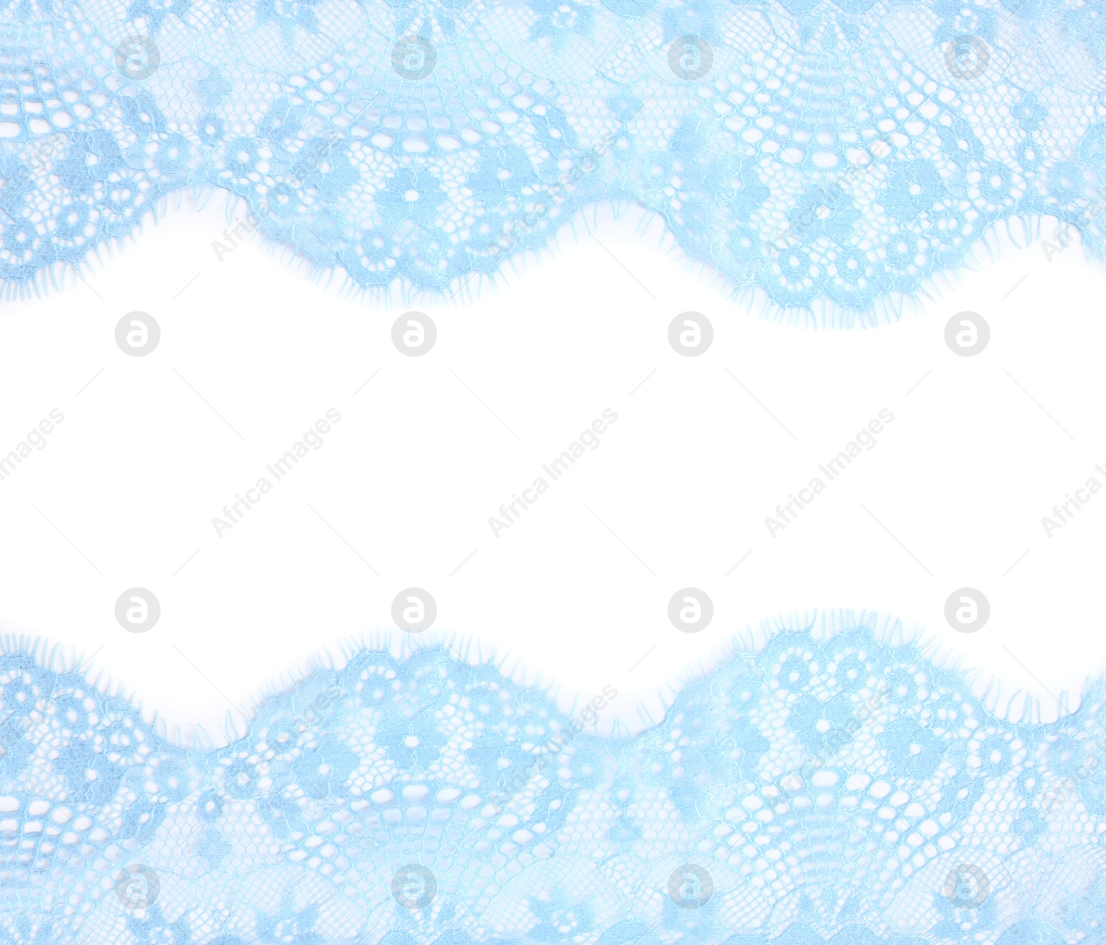Frame made of beautiful light blue lace on white background Image of Frame made of beautiful light blue lace on white background