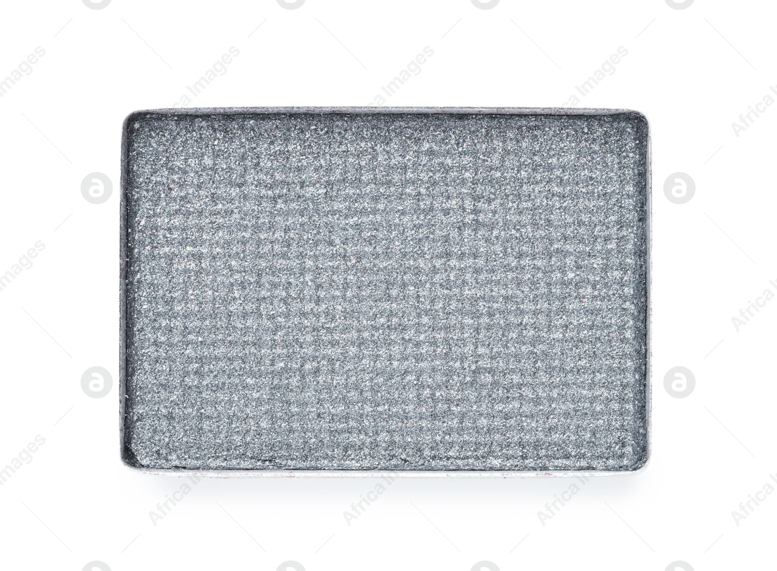 Beautiful eyeshadow refill pan isolated on white, top view Photo of Beautiful eyeshadow refill pan isolated on white, top view
