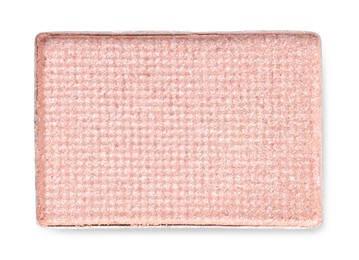 Photo of Beautiful eyeshadow refill pan isolated on white, top view