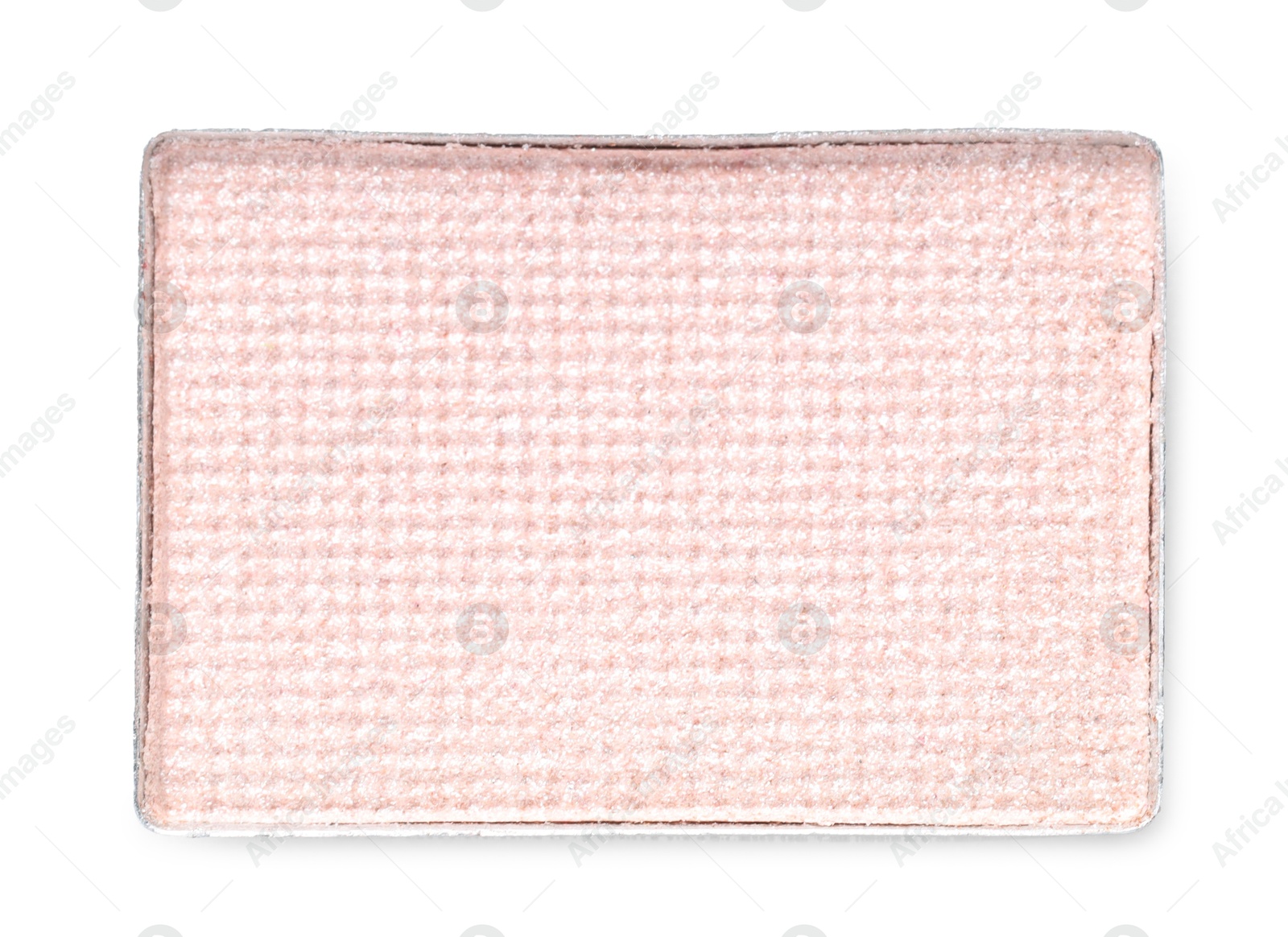 Beautiful eyeshadow refill pan isolated on white, top view Photo of Beautiful eyeshadow refill pan isolated on white, top view
