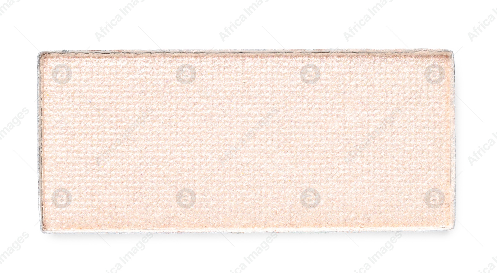 Beautiful eyeshadow refill pan isolated on white, top view Photo of Beautiful eyeshadow refill pan isolated on white, top view