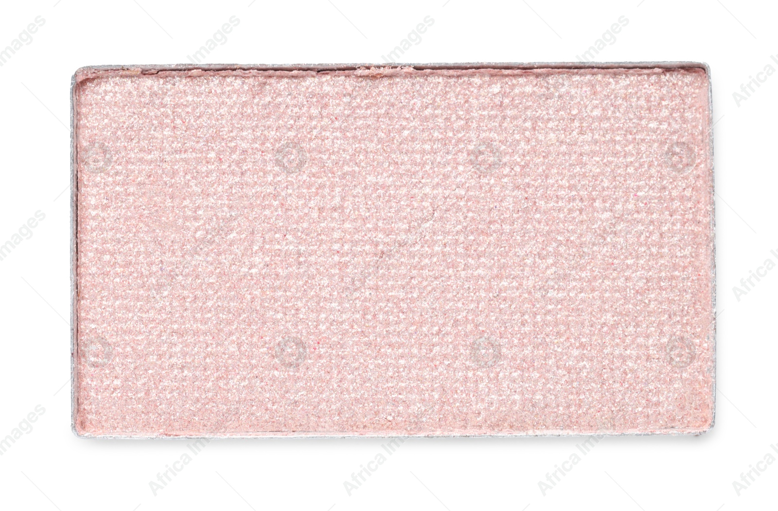 Beautiful eyeshadow refill pan isolated on white, top view Photo of Beautiful eyeshadow refill pan isolated on white, top view