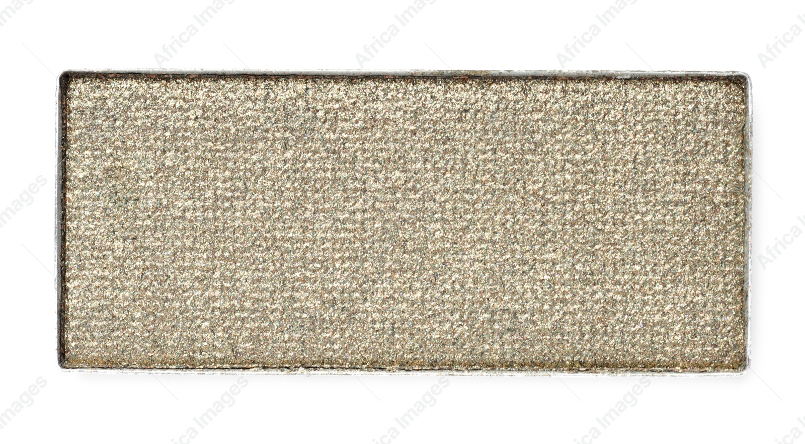 Beautiful eyeshadow refill pan isolated on white, top view Photo of Beautiful eyeshadow refill pan isolated on white, top view